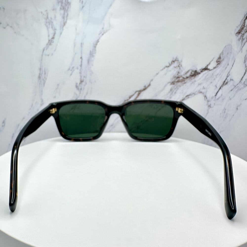 New GUCCI Sunglasses Brown Gold Red Green Web 55-20-145 mm Mens Square Gucci - Picture 14 of 16